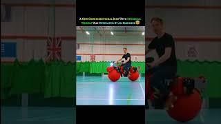 Engineer built a mind-blowing omnidirectional bike with ball wheels. Credit: @xrobotsuk On Instagram