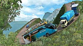 Most Dangerous Roads in the World | Deadliest Roads | Horrifying Roads | Bus Driving Skills