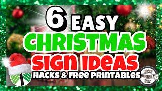 6 Christmas Crafts | Dollar Tree Christmas Sign DIYS