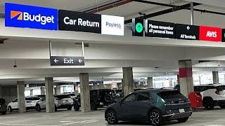 LAX New Car Rental Facility - Car Return Shuttle Bus back to Los Angeles Airport TBIT - Avis Budget