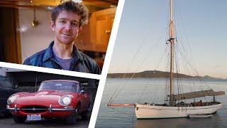 Winter sailing & metalwork (in a Vintage Car Workshop!)