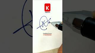 K Signature Style | Signature Style Of My Name | K Signature ideas #signature #shorts #sign