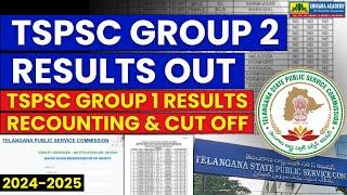 TSPSC Group 2 Results 2025 | TSPSC Group 1 Mains Results Recounting | TSPSC Group 1 Mains Cut Off