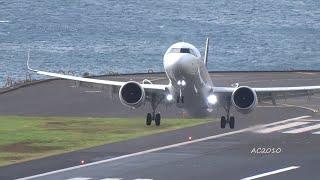 INCREDIBLE GO AROUND!! - VERY EXTREME Crosswind in Madeira Airport