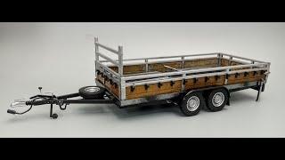 NEW! Utility Trailer 1/24 4n1 Scale Model Kit Build How To Assemble Paint Turn Plastic Into Wood