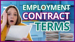 Employment Contracts: The Terms You NEED To Understand