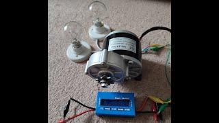 Dc Motor 24V 350W Generator Test