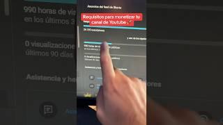 Cuales son los requisitos para monetizar un canal de Youtube