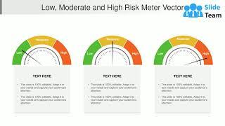 Low Moderate And High Risk Meter Vector