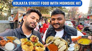 Exploring Kolkata street food with @MOinsideHIT phuchka , Jhalmuri , Momos and more