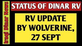 IRAQI DINAR EXCHANGE RATE / RV UPDATE BY WOLVERINE