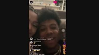 Blueface Breaks Up With 1 Of His Girlfriends On Instagram LIVE