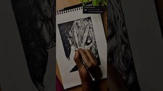 Watch Me Sketch Tomura Shigaraki in Just 15 Seconds!  #sketch #myheroacademia #shorts