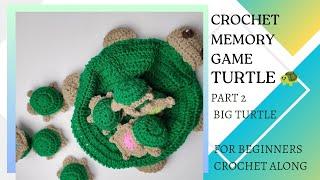 Memory Game Crochet Turtle amigurumi How to crochet Big Mummy Turtle Free Pattern step by step video