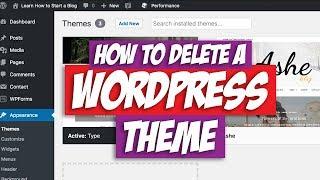 How to Delete a WordPress Theme