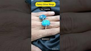 Fancy Silver Rings Irani Turquoise|| फिरोजा रत्न #youtubeshorts #turquoise #youtube #viralshorts