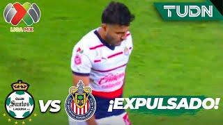 ¡POR BERRINCHE! Alexis Vega es EXPULSADO | Santos 2-1 Chivas | AP2023-J5 | Liga Mx | TUDN