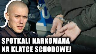 Zażywał narkotyki na klatce schodowej. Policjanci szybko zareagowali