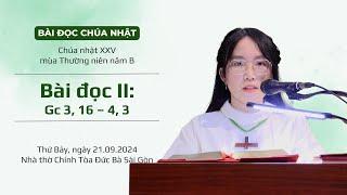 Bài đọc II: Gc 3, 16 – 4, 3 - CN XXV TN năm B