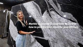 Marble vs Granite vs Quartzite vs Quartz: how to pick the best stone for your kitchen