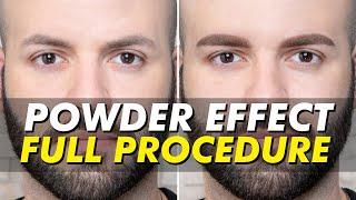 Powder/ombré brows for men! Semi-permanent eyebrow tattoo (microshading) | Eye Design New York