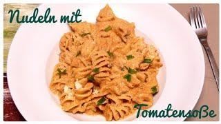 Heute gibt es Pasta mit einfacher, schneller Tomatensoße! (Blitzrezept)