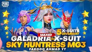 Maxed Galadria X-Suit & SKY Huntress MG3 | 5 X-Suit Giveaway |  PUBG MOBILE 