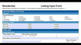 How To Complete The Flat Fee MLS Listing Input Form