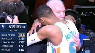 Coach Pop Becomes #1 ALL-TIME Winningest Coach in NBA History! 