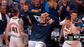 Juancho Hernangomez shocks Nuggets bench with epic dances | Nuggets vs blazers Game 5