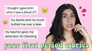 reading horror stories about getting your first period (big yikes..) | Just Sharon