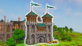 Minecraft | How to Build a roofed Castle Gate