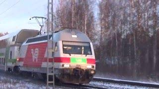 Finnish reserve set train and InterCity 960 in Karis!!