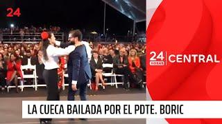 La cueca bailada por el Presidente Gabriel Boric con su pareja | 24 Horas TVN Chile