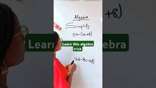Learn this method of algebra simplification. #maths #mathshorts #algebra #vedic