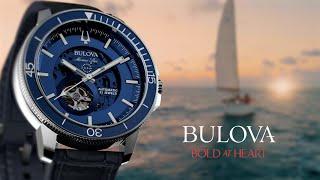 Bulova Watches for Men | Series C - Marine Star | Blue Dial Leather and Silicone Strap