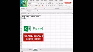 How to set up automatic borders in Excel #Exceltips #exceltricks#ytshorts #viral#trendingshorts