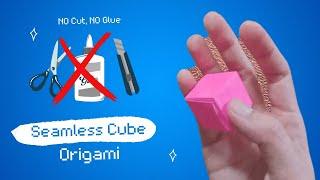 How to Make a Cube Paper Without Cutting - Cube Origami ️ @mypapercube