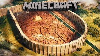 How I Recreated SHIGANSHINA From Attack On Titan in Minecraft!