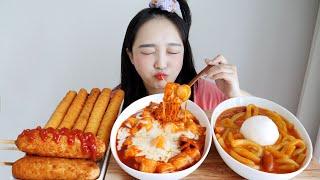 미정당 떡볶이&부라타치즈 로제떡볶이 먹방+핫도그,치즈스틱,생크림 에그롤 후식까지! with. 와디즈 스토어REALSOUND MUKBANG :D