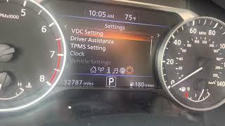 2021 Nissan Altima Oil Life Reset