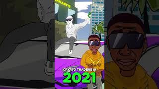 Crypto traders in another years, khaby lame animation #khabylame