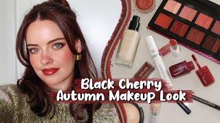 Black Cherry Fall Makeup  | Burgundy toned autumn makeup | Julia Adams