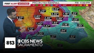 Latest rain and snow totals from Northern California atmospheric river