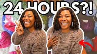 24-Hour Chunky Crochet Sweater Challenge  | Last Minute Rhinebeck Sweater