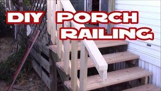 How to make deck / porch railing easy with just 2x4's DIY Home Depot materials