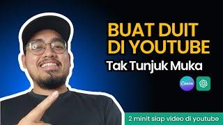 Rahsia Buat Duit Di Youtube Tanpa Tunjuk Muka