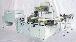 roll paper sanitary product two packs film sealing wrapping shrinking packaging line fully automated