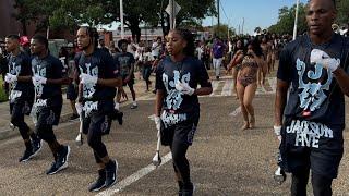 JSU Marching Out "Thee Merge" 2024 - Jackson State Sonic Boom of the South and JSU Prancing J-Settes