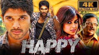 Happy (4K)- Allu Arjun Superhit Romantic Comedy Movie| Genelia D'Souza, Manoj Bajpayee, Brahmanandam